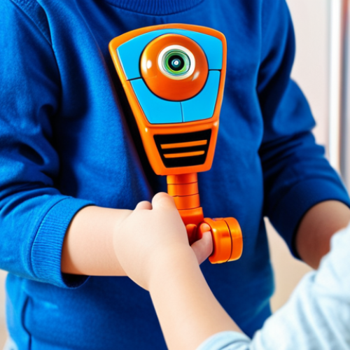 Home 6 A close-up, high-quality photograph of a child's hands carefully transforming a "Hello Carbot Tyracong" toy from its sleek vehicle mode into its powerful robot form. The child's arms are visible, wearing age-appropriate, modest, long-sleeved casual attire. The background is a brightly lit, clean, and organized playroom with soft natural light, emphasizing the intricate design of the toy. The image captures a moment of concentration and discovery. Perfect anatomy, well-formed hands, proper finger count, correct proportions, natural pose, professional studio photography, high-resolution, vivid colors, sharp focus on the toy and hands, safe for work, appropriate content, fully clothed, family-friendly.