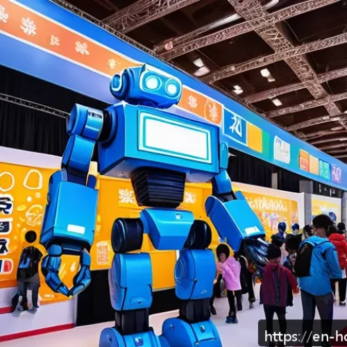헬로카봇 팬미팅 일정 및 후기 - A vibrant convention hall filled with enthusiastic Hello Carbot fans wearing detailed, colorful robo...